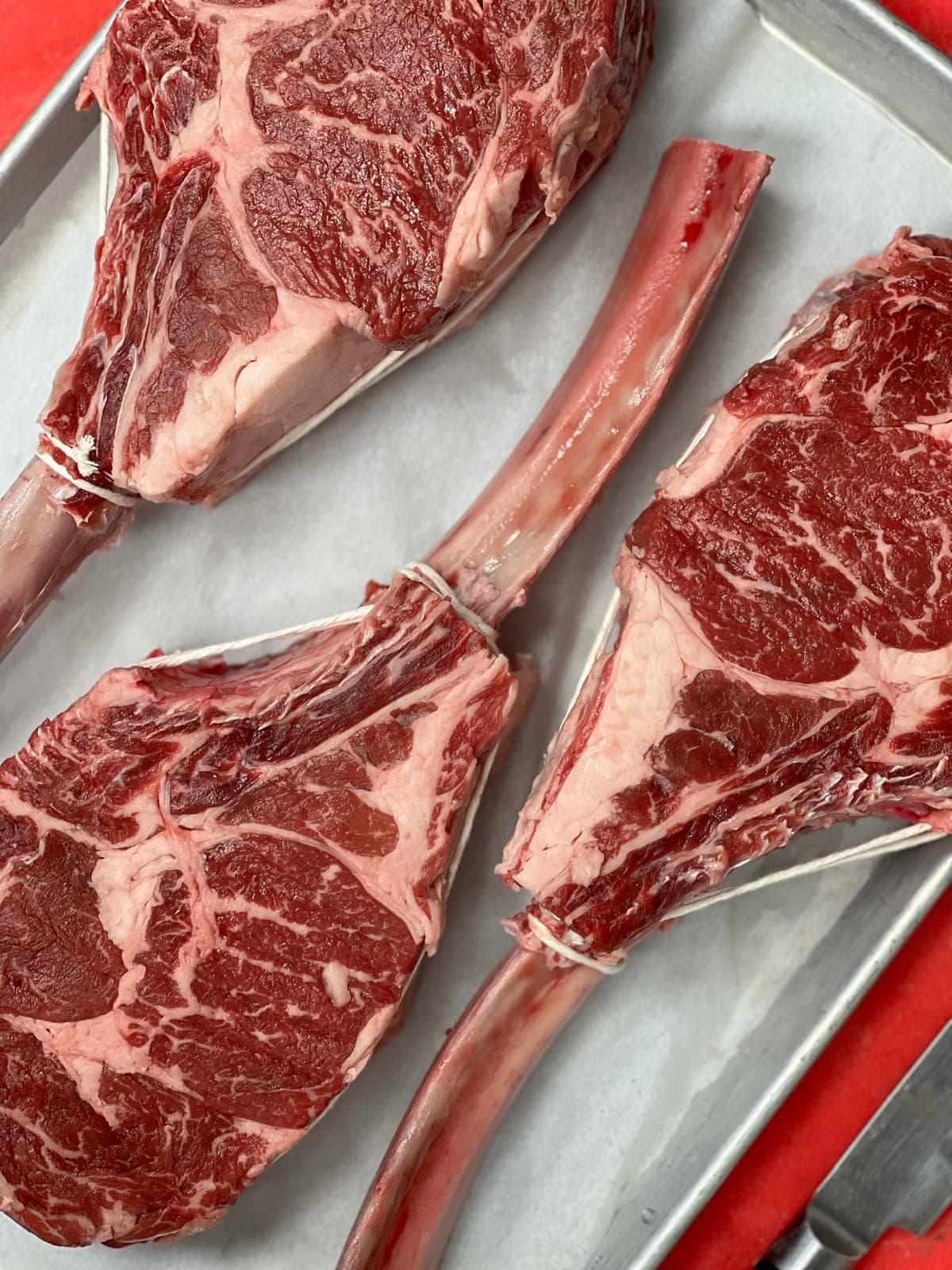 Bone-in prime kosher steaks